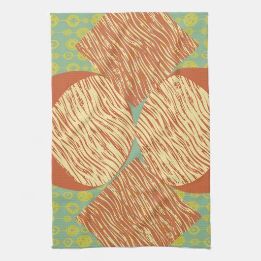 Mid Century Moderne Geometric Theedoek (Verticaal)