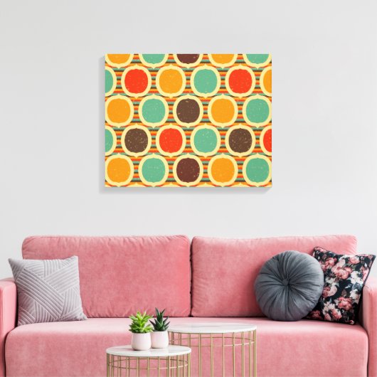 Mid Century Moderne geometrische 5 Canvas Afdruk (Insitu (Woonkamer))
