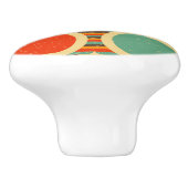 Mid Century Moderne geometrische 5 Keramische Knop (Zijkant)