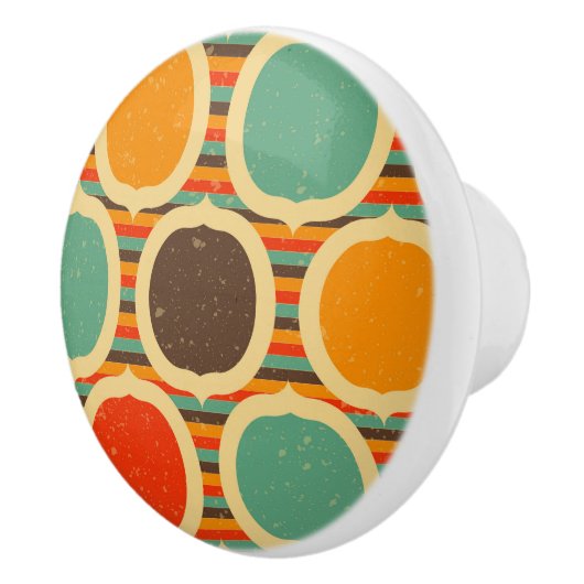 Mid Century Moderne geometrische 5 Keramische Knop (Rechts)