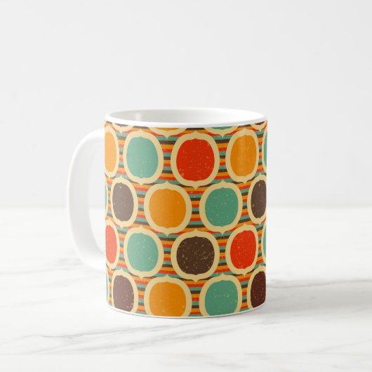 Mid Century Moderne geometrische 5 Koffiemok (Voorkant links)