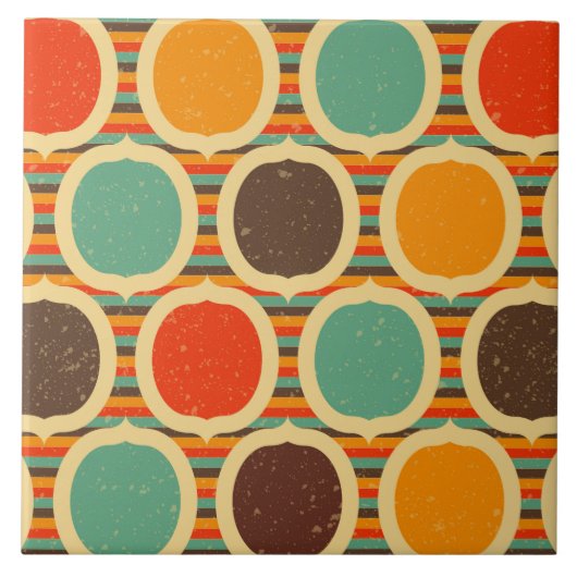 Mid Century Moderne geometrische 5 Tegeltje (Voorkant)