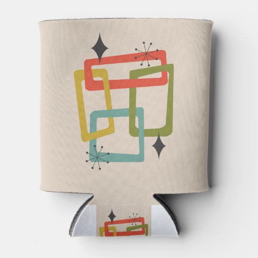 Mid-Century Moderne Geometrische Abstract Blikjeskoeler (Voorkant)