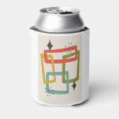 Mid-Century Moderne Geometrische Abstract Blikjeskoeler (Blikje Achterkant)