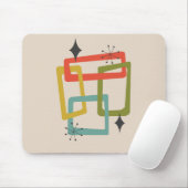 Mid-Century Moderne Geometrische Abstract Muismat (Met muis)