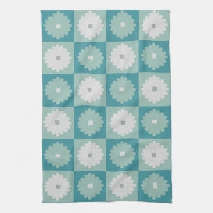 Mid Century Moderne Geometrische Flowers Kitchen T Theedoek