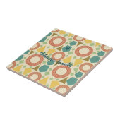 Mid Century Moderne Geometrische Geometrische Kleu Tegeltje (Zijkant)