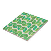 Mid Century Moderne geometrische groene vormen Tegeltje (Zijkant)