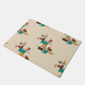 Mid Century Moderne Geometrische Kleur Deurmat (Schuin)