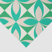 Mid Century Moderne Geometrische Munt Groene Patro Tissuepapier (Detail)