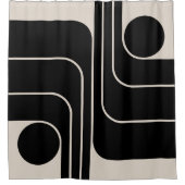 Mid Century Moderne Geometrische Ontwerp Douchegordijn (Voorkant)