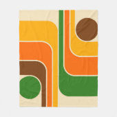 Mid Century Moderne Geometrische Ontwerp Fleece Deken (Voorkant)