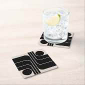 Mid Century Moderne Geometrische Ontwerp Kartonnen Onderzetters (Insitu)