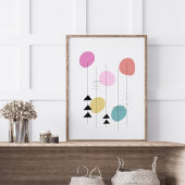 Mid Century Moderne Geometrische Ontwerp Poster