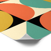 Mid Century Moderne Geometrische Ontwerp Poster (Hoek)