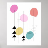 Mid Century Moderne Geometrische Ontwerp Poster (Voorkant)