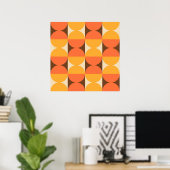 Mid Century Moderne Geometrische Ontwerp Poster (Thuiskantoor)