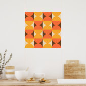 Mid Century Moderne Geometrische Ontwerp Poster (Keuken)