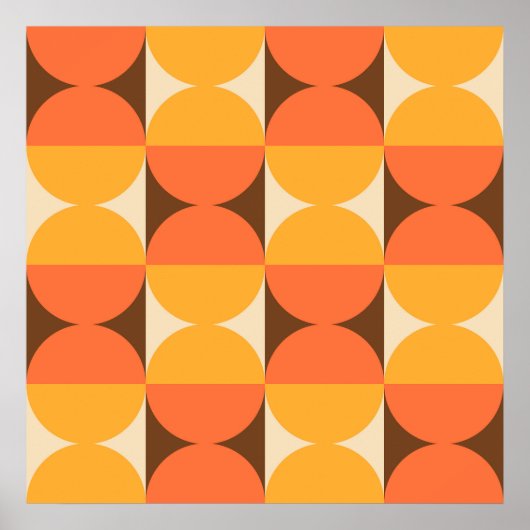 Mid Century Moderne Geometrische Ontwerp Poster (Voorkant)