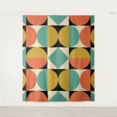 Mid Century Moderne Geometrische Ontwerp Wandkleed (Voorkant)