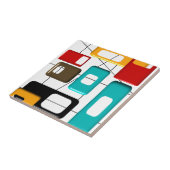 Mid-Century Moderne geometrische ontwerpcadeaus Tegeltje (Zijkant)