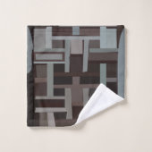 Mid Century Moderne Geometrische Patroon Bad Handdoek (Wasdoekje)