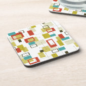 Mid Century Moderne Geometrische Patroon Bier Onderzetter (Linkerzijde)