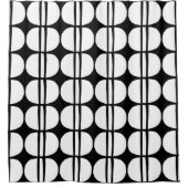Mid Century Moderne Geometrische Patroon Douchegordijn (Voorkant)
