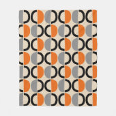 Mid Century Moderne Geometrische Patroon Fleece Deken (Voorkant)