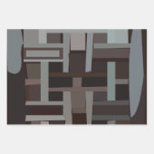 Mid Century Moderne Geometrische Patroon Inpakpapier Vel (Voorkant)