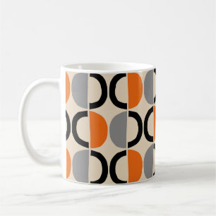Mid Century Moderne Geometrische Patroon Koffiemok