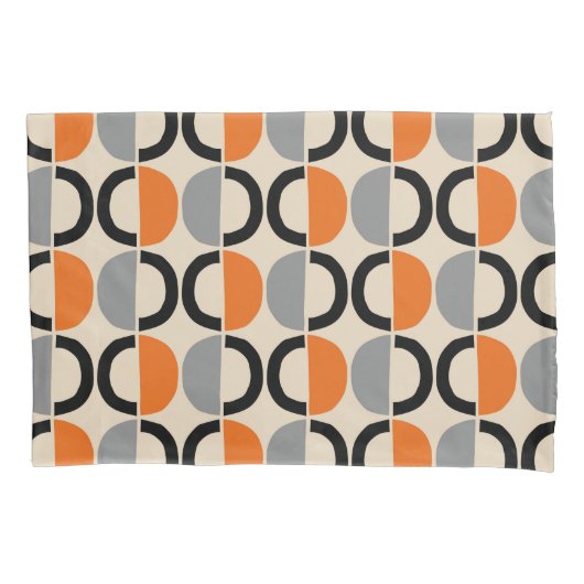 Mid Century Moderne Geometrische Patroon Kussensloop (Voorkant)