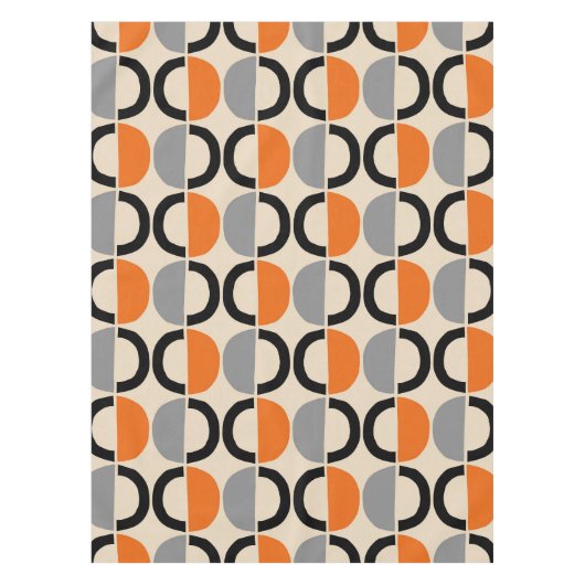 Mid Century Moderne Geometrische Patroon Tafelkleed (Voorkant)