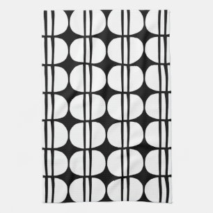 Mid Century Moderne Geometrische Patroon Theedoek