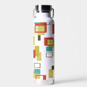Mid Century Moderne Geometrische Patroon Waterfles (Voorkant)
