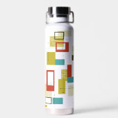 Mid Century Moderne Geometrische Patroon Waterfles (Achterkant)