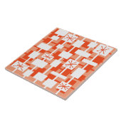 Mid Century Moderne Geometrische Peach Tegeltje (Zijkant)