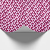 Mid-Century Moderne geometrische, roze en Bourgogn Cadeaupapier (Hoek)