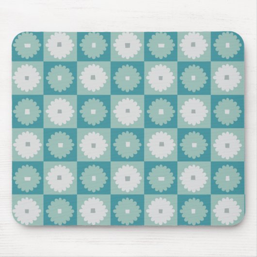 Mid Century Moderne Geometrische Vloer Mousepad Muismat (Voorkant)