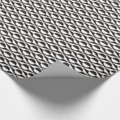 Mid-Century Moderne geometrische, zwarte en witte Cadeaupapier (Hoek)