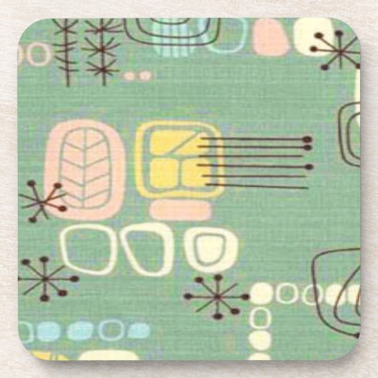 Mid Century Moderne Grafische Design Cork Onderzet Drankjes Onderzetter (Voorkant)