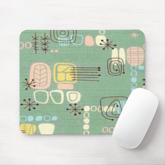 Mid Century Moderne Grafische Design Mousepad Muismat (Met muis)