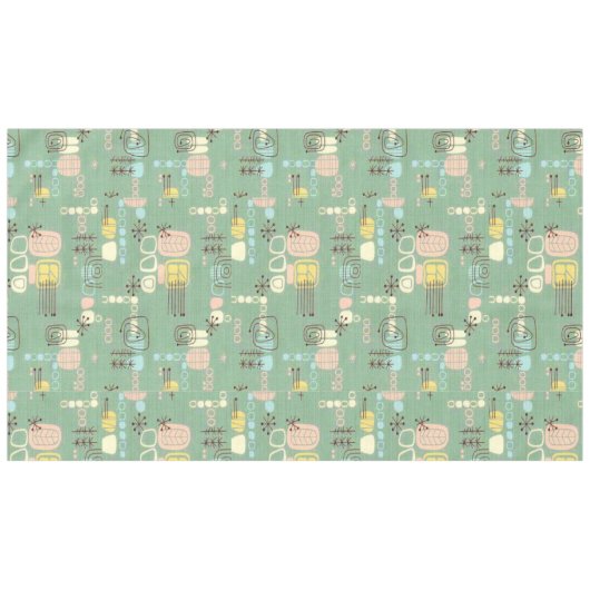 Mid Century Moderne Grafische Design Tablecloth Tafelkleed (Voorkant (Horizontaal))