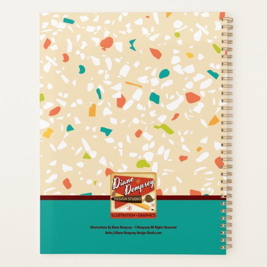 Mid Century Moderne Grafische Google Agenda Planne (Achterkant)