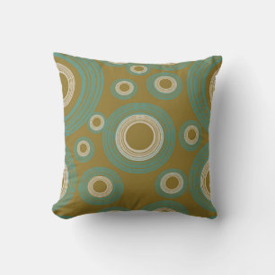 Mid Century Moderne Green Circle Sierkussen