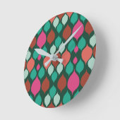 Mid Century Moderne Groene Geometric Ronde Klok (Hoek)