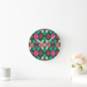Mid Century Moderne Groene Geometric Ronde Klok (Huis)