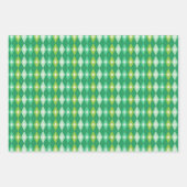 Mid Century Moderne Groene Geometrische Kerstmis Inpakpapier Vel (Voorkant)