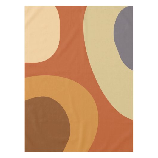Mid Century Moderne Grote Vormen Tafelkleed (Voorkant)