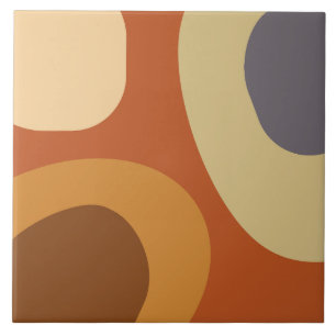 Mid Century Moderne Grote Vormen Tegeltje